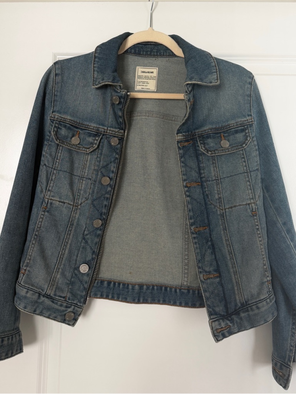 Zadig & Voltaire Classic Blue Denim Jacket - Picture 1 of 4